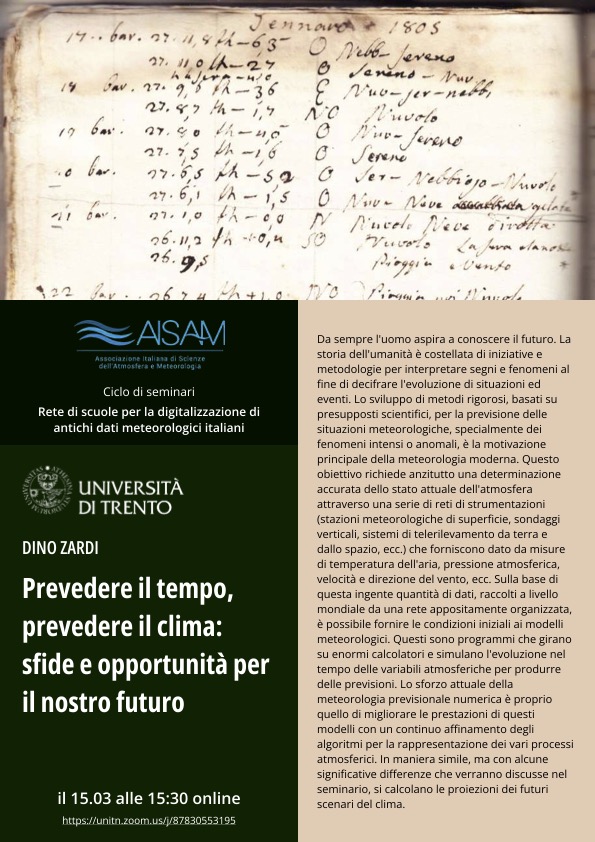 Dino Zardi Prevedere il tempo prevedere il clima