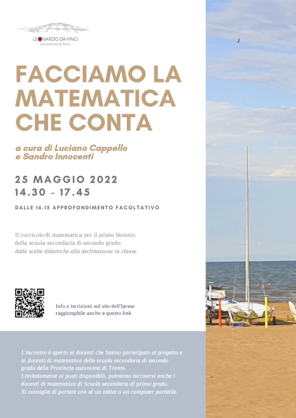 FACCIAMO LA MATEMATICA CHE CONTA 26 APRILE